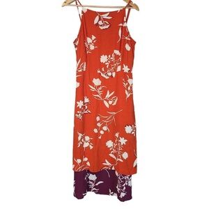 🎤🎉 Ann Taylor Spaghetti Strap Midi Tank Double Tiered layer Dress Sz 12